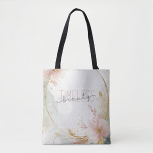 Tote Bag Beauté intemporelle - Zalara Luxe Tan & Gold Marbl