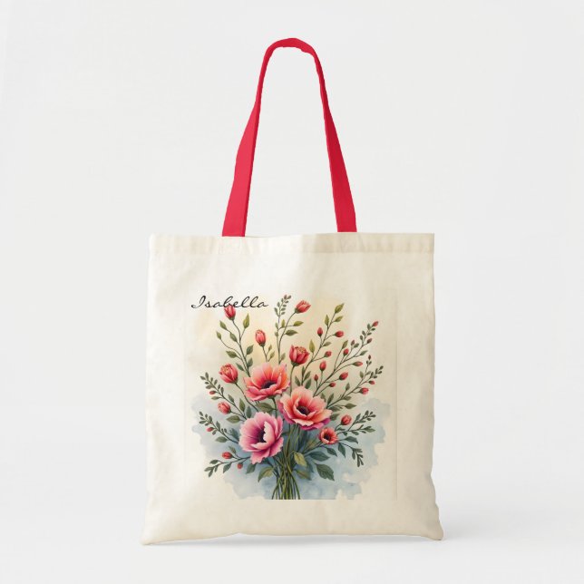 Tote Bag Beautiful Wildflowers Popular Luxury Collection (Devant)