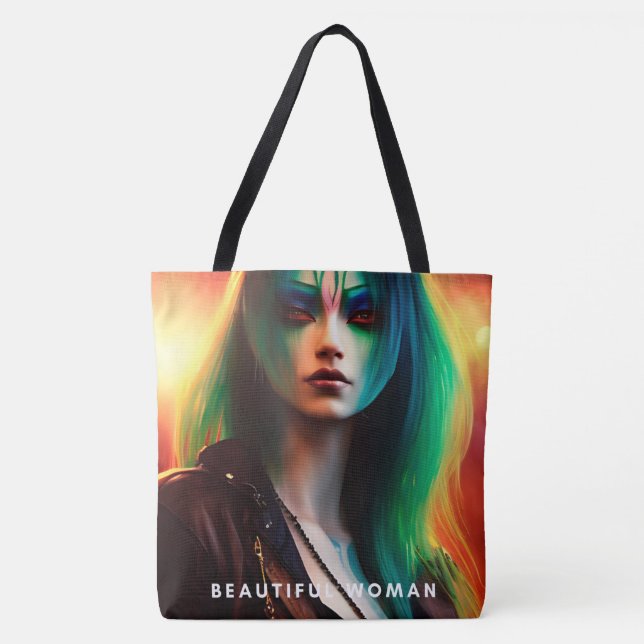 Tote Bag beautiful woman (Devant)