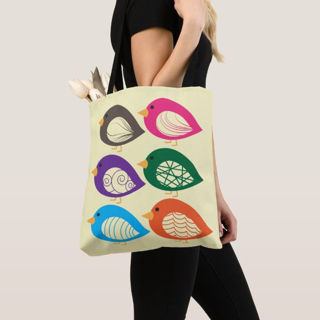 Tote Bag Beaux oiseaux colorés (De près)
