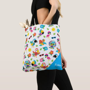 Tote Bag Beaux oiseaux tropicaux Motif de paradis coloré