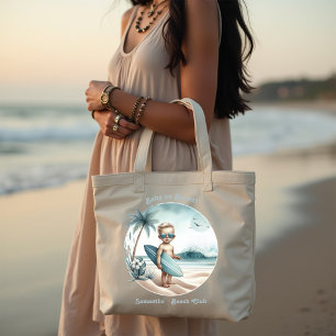 Tote Bag Bébé à bord Baby shower de plage à thème Surf