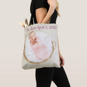Tote Bag Bébé Lapin Personnalisé Nom du lapin Date de naiss