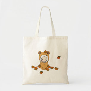 Tote Bag Bébé mignon d'automne en chute Feuille Fourre-tout