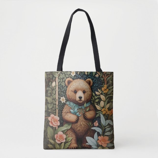 Tote Bag Bébé mignon Ours Brown William Morris Inspiré (Devant)