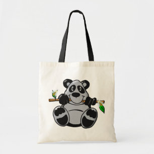 Tote Bag Bébé mignon Panda mangeant du bambou