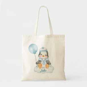 Tote Bag Bébé mignon Pingouin bleu
