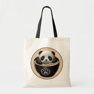 Tote Bag Bébé Mignonne Panda Ours Baigner Dans Un Bowl De R