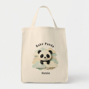 Tote Bag Bébé Panda plié Origami mignon