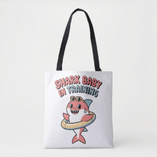 Tote Bag Bébé Requin en Formation   Enfants