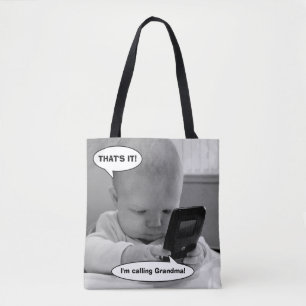 Tote Bag Bébé sur téléphone portable