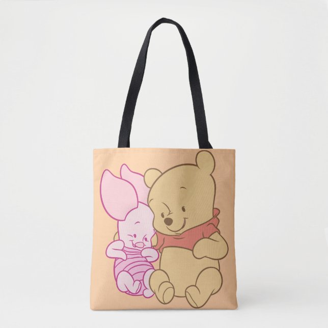 Tote Bag Bébé Winnie l'accroupie et l'accroupissement des p (Devant)