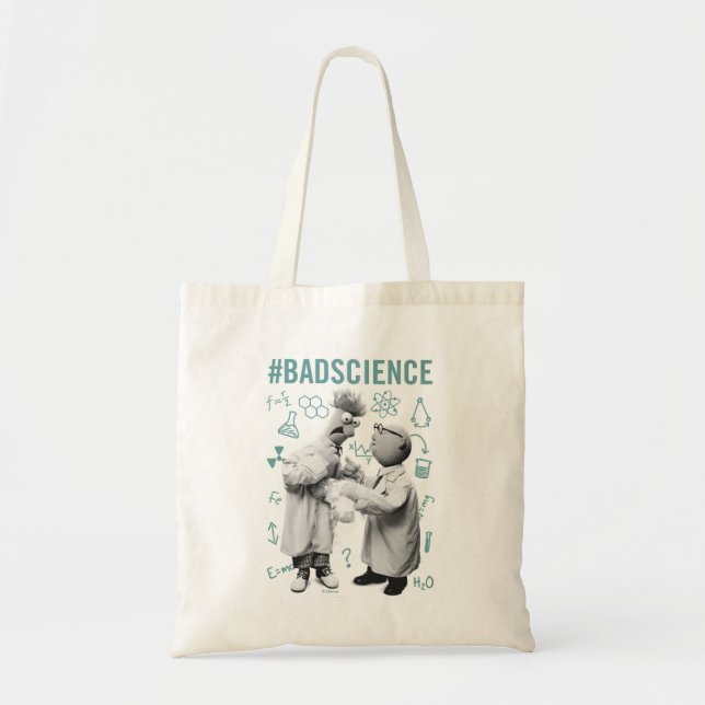 Tote Bag Bécher et Bunsen | #BadScience (Devant)
