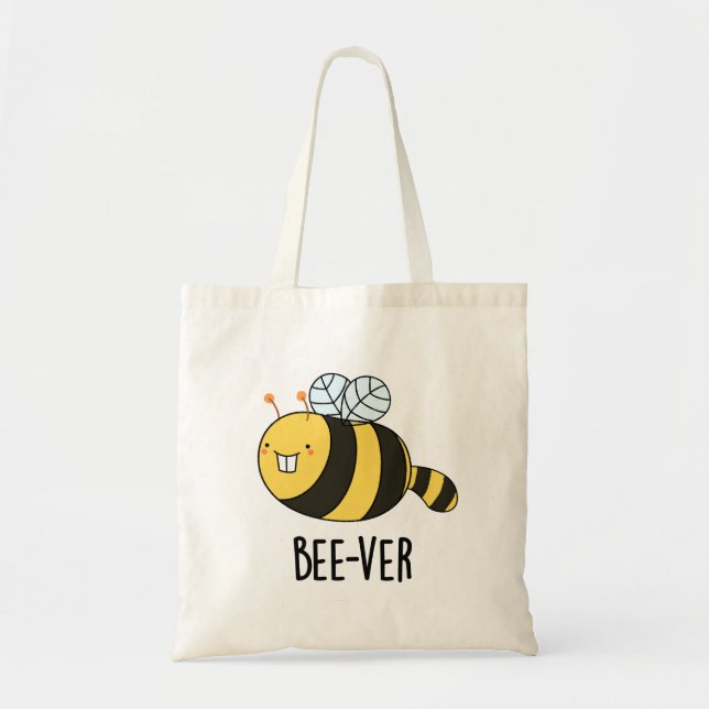 Tote Bag Bee ver Funny Animal Beaver Bee Pun (Devant)