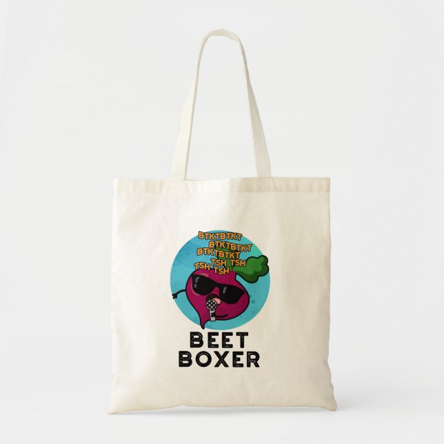 Tote Bag Beet Boxer Funny Beet Pun (Devant)