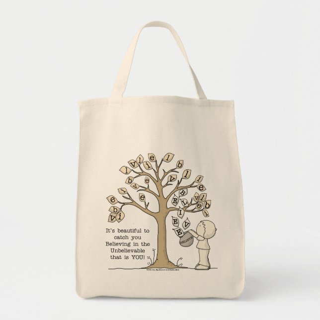 Tote Bag Be'FEUILLE - Attraper les Feuilles (Devant)