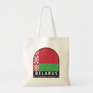 Tote Bag Belarus Flag Emblem Distressed Vintage