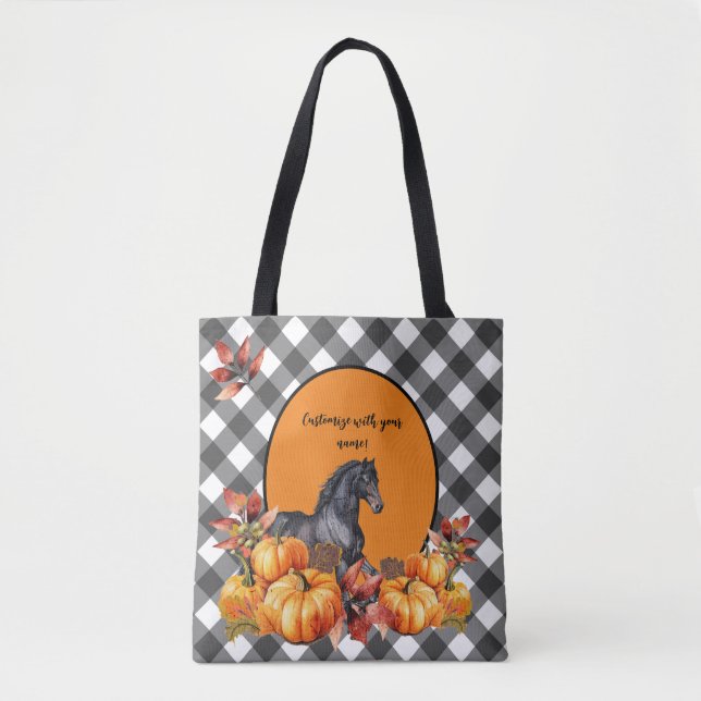 Tote Bag Belle Automne Cheval d'automne (Devant)