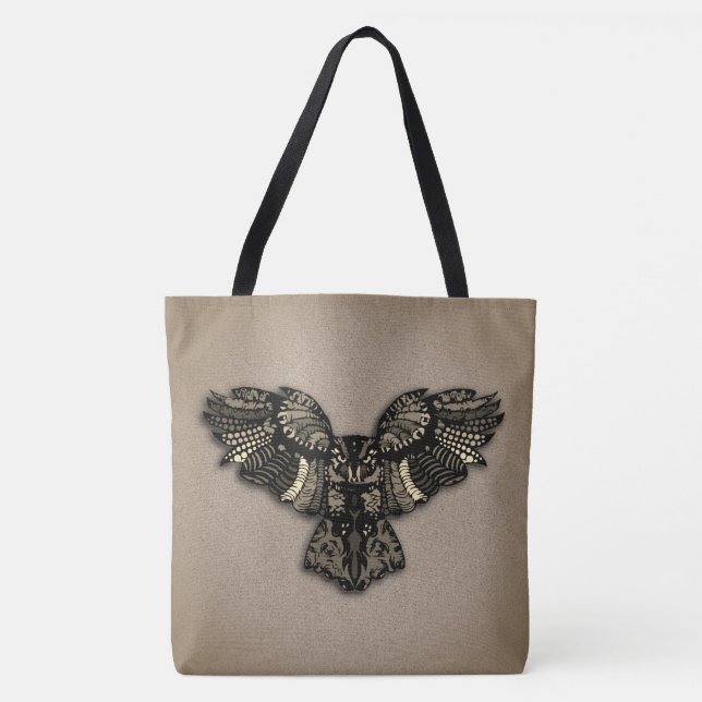 Tote Bag Belle Chouette Rustique (Devant)