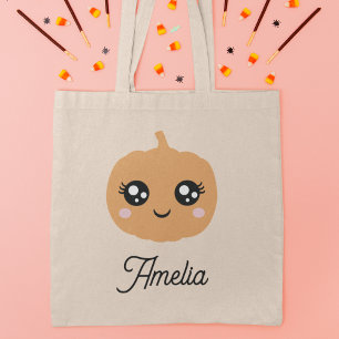 Tote Bag Belle Citrouille Personnalisée Halloween Trick ou 