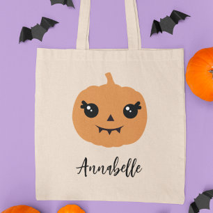 Tote Bag Belle Citrouille Personnalisée Halloween Trick ou 