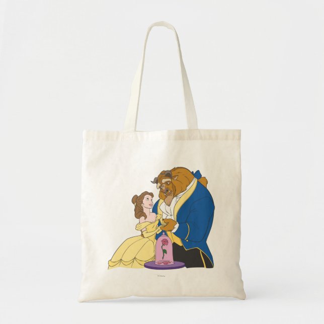 Tote Bag Belle et Bête tenant les mains (Devant)