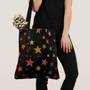 Tote Bag Belle Etoiles de couleur arc-en-ciel Galaxy Arrièr