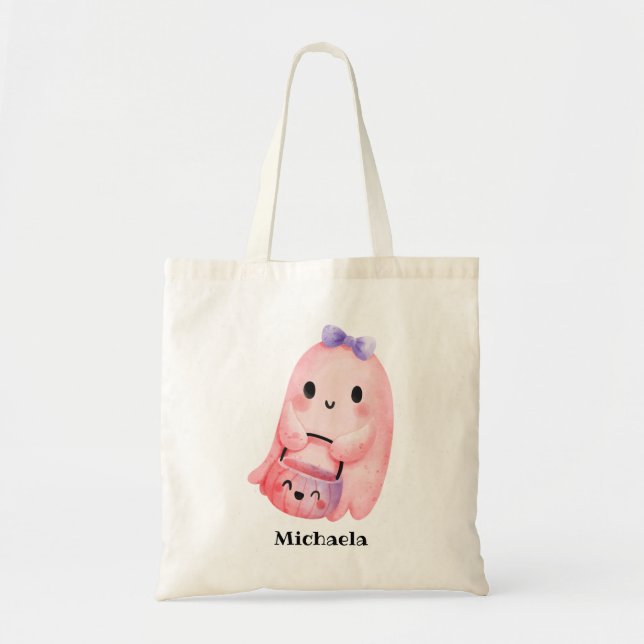 Tote Bag Belle Fantôme Halloween personnalisées Trick Ou Tr (Devant)