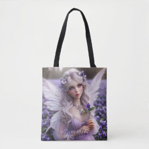Tote Bag Belle Fée de Février en Violets