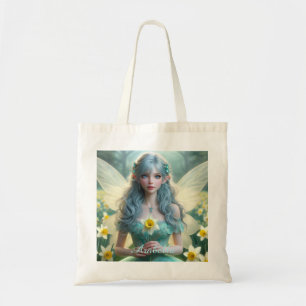 Tote Bag Belle fée de mars dans les jonquilles