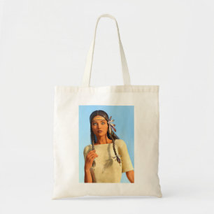 Tote Bag Belle femme autochtone d'Amérique du Nord tenue in