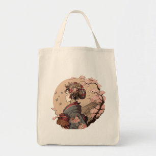 Tote Bag Belle Geisha Geiko Geigi Cerry Blossom Sakura