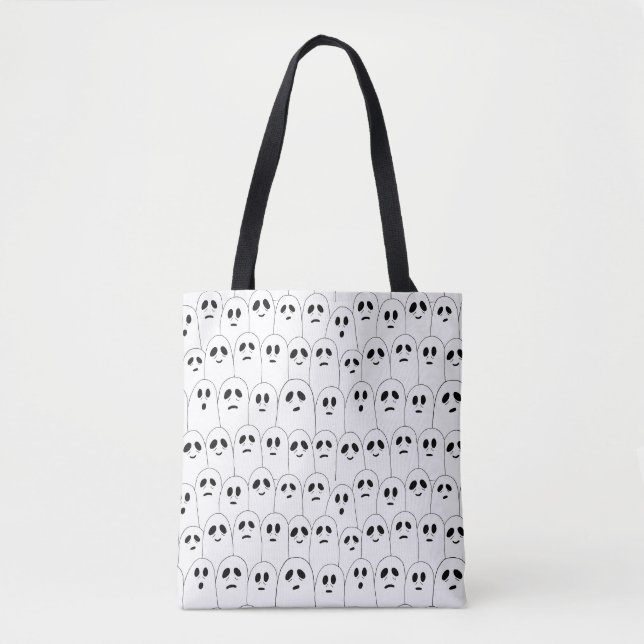 Tote Bag Belle Halloween Fantômes Motif de la touche ou de  (Devant)
