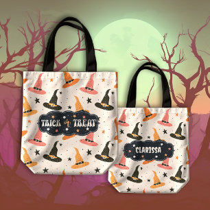 Tote Bag Belle Halloween sorcière Casquette Trick ou traite