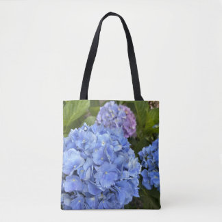 Tote Bag Belle Hydrangée Bleue Naturelle Fleurs