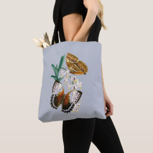 Tote Bag Belle illustration Vintage de papillon floral