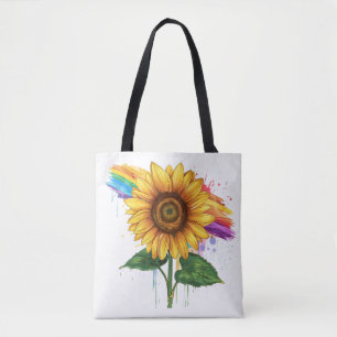 Tote Bag belle impression élégante avec tournesol