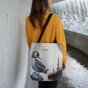 Tote Bag belle laine sur l'eau en aquarelle