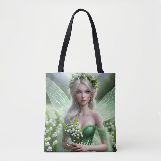 Tote Bag Belle May Fairy dans Lilies de la Vallée (Devant)