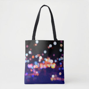 Tote Bag Belle nuit de ville bokeh lumière, abstrait blur d