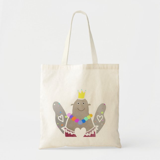 Tote Bag Belle robe et couronne (Devant)