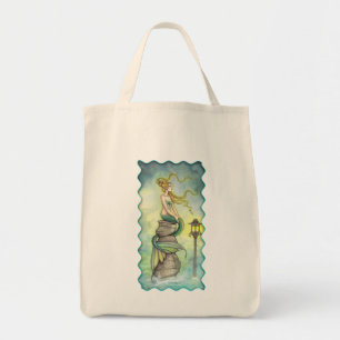 Tote Bag Belle Sirène avec Lune et Lanterne