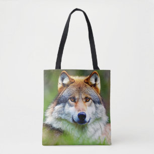 Tote Bag Belle tête de loup Peinture