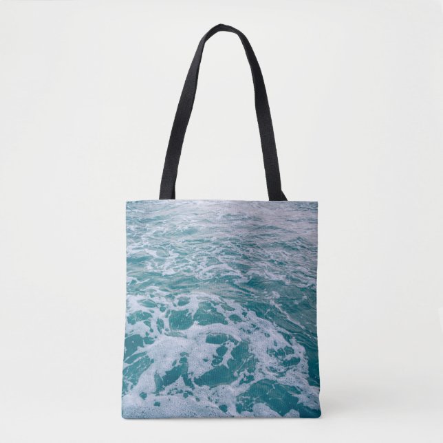 Tote Bag Belle vague de marbre de mer texturehipster, backg (Devant)