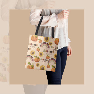 Tote Bag Belle Vintage Automne Florale Vibes Citrouille