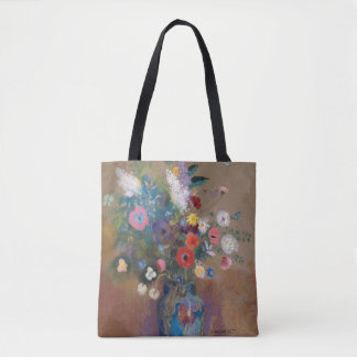Tote Bag belles fleurs dans un vase bleu