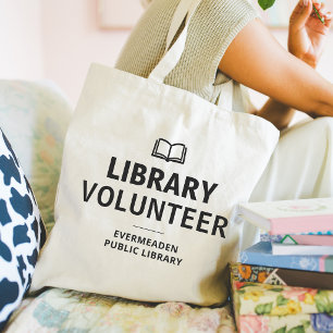 Tote Bag Bénévole du nom de la bibliothèque