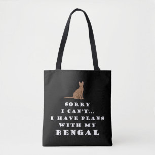 Tote Bag Bengale Chats Chat Cute Funny