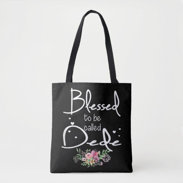 Tote Bag Béni D'Être Appelé Dede Colorful Pour Grand-Mère (Devant)