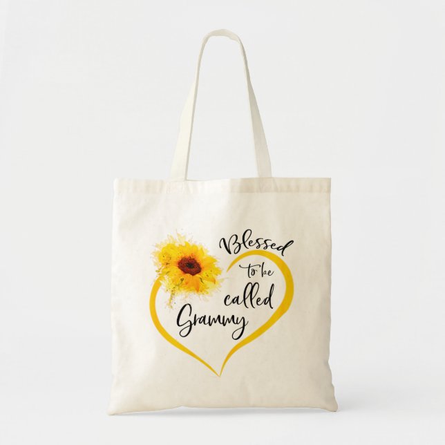 Tote Bag Béni D'Être Appelé Grammy Cadeaux De Tournesol (Devant)
